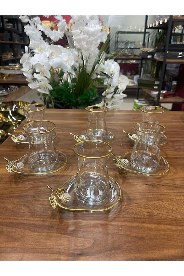 Professional Pasabahce Turkish Glass Tea Set - 6 - Piece Set - TryAladdin