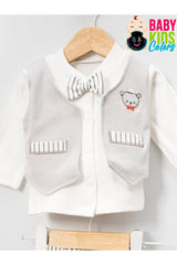 Professional Premium Boxed Newborn Boy 10 - Piece Layette Set - Bowtie Bear, 100% Cotton - TryAladdin