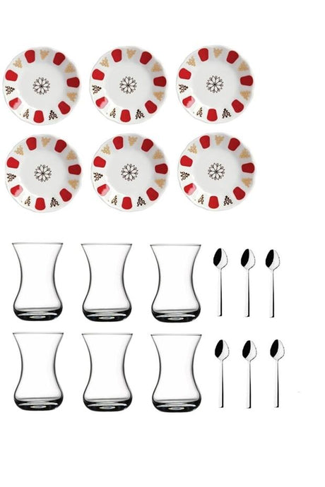 Professional Quality Authentic Turkish Tea Glass Set - 18 Piece - TryAladdin