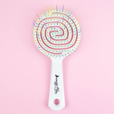 Professional Round Hair Brush for Volumizing & Styling - White - TryAladdin