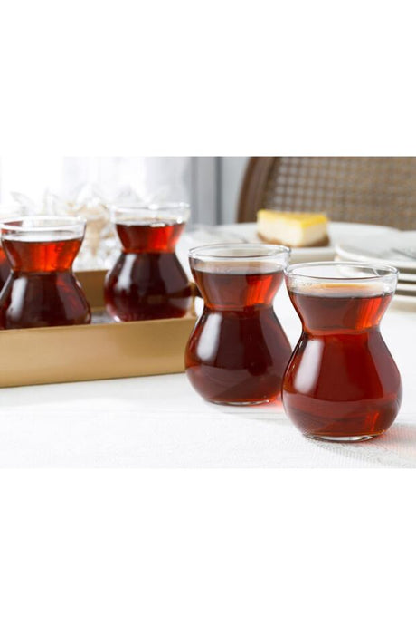 Professional Turkish Ethnic Design Tea Glass Set - 6 - Piece, 140ml Each - TryAladdin