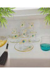 Professional Turkish Golden Peacock Tea Set - 6 - Piece Set - TryAladdin