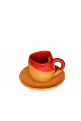 Professional Turkish Handcrafted Ceramic Coffee Set & Heart Lokum Dish - Herseytopraktan - TryAladdin