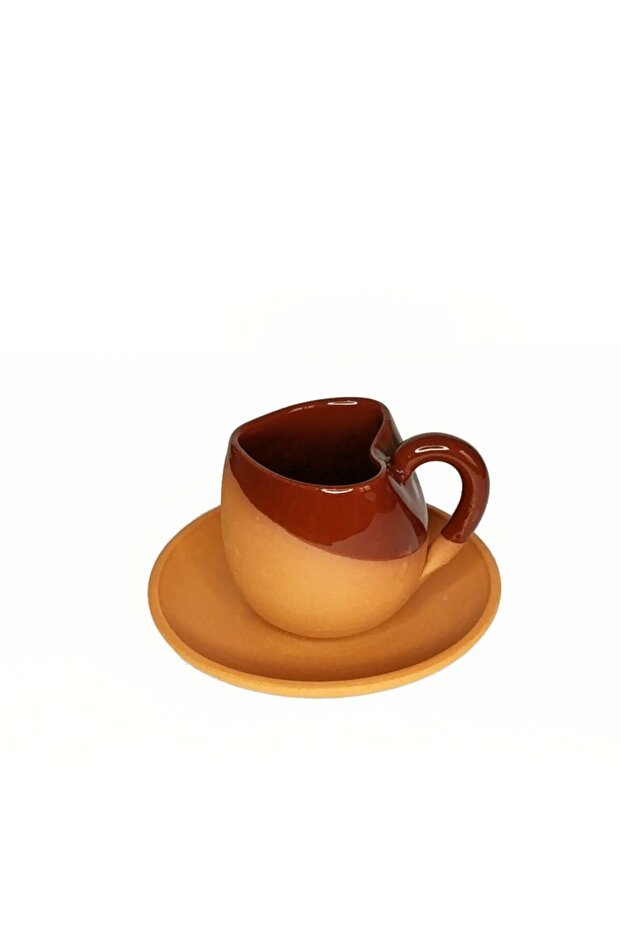 Professional Turkish Handcrafted Ceramic Coffee Set & Heart Lokum Dish - Herseytopraktan - TryAladdin