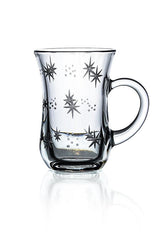 Professional Turkish Handled Tea Glass Set - Sema Design - 6 x 145ml - TryAladdin