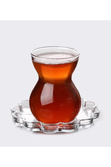 Professional Turkish Tea Glass Set - Papatya Daisy Design - 12 Piece - TryAladdin