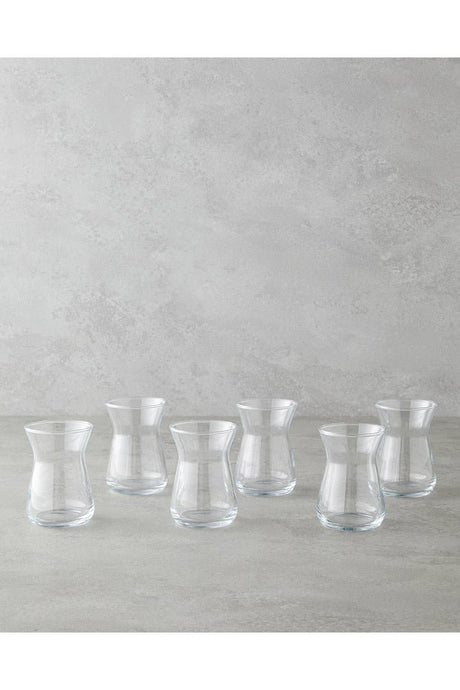 Professional Velin Series Clear Turkish Tea Glasses - 6 x 132ml Set - TryAladdin