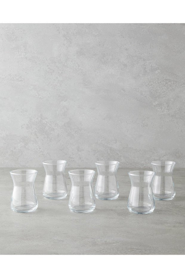 Professional Velin Series Clear Turkish Tea Glasses - 6 x 132ml Set - TryAladdin