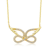 Necklace - Gold-Tone Angel Wing Infinity with Sparkling Cubic Zirconia