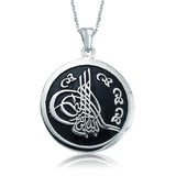 Sterling Silver Ottoman Tughra Calligraphy Necklace
