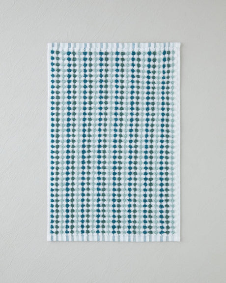 Premium-Quality-Cotton-Hand-Towel-Punto-Design-Green-White