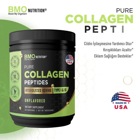Pure Collagen Peptides Powder - Unflavored Bovine 454g - TryAladdin