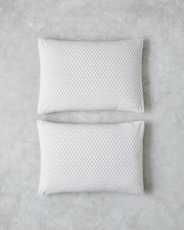 Professional-Easy-Iron-Beige-Pillowcase-Set-50x70cm-2-Pack