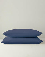 Professional Grade Cotton Pillowcase Pair Navy Blue 50x70cm