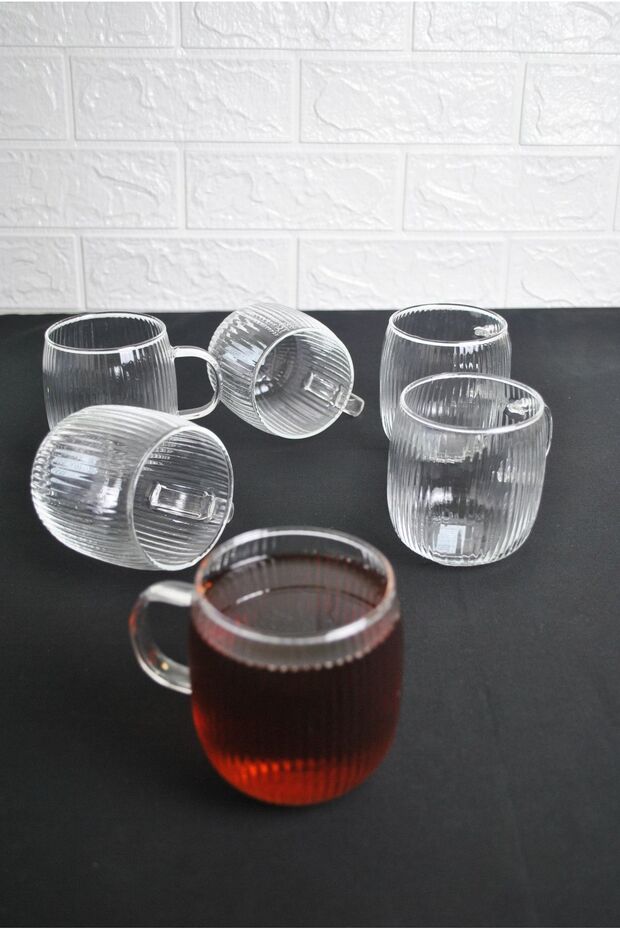 Purelegant Professional Heat - Resistant Borosilicate Glass Mugs - 6 Pack 395ml - TryAladdin