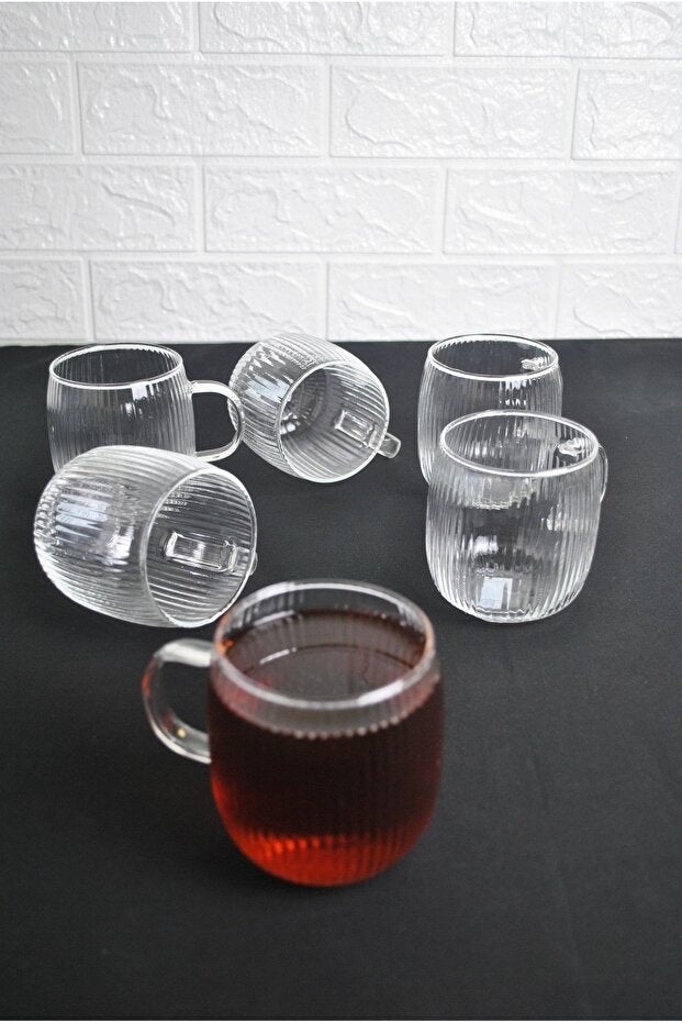 Purelegant Professional Heat - Resistant Borosilicate Glass Mugs - 6 Pack 395ml - TryAladdin