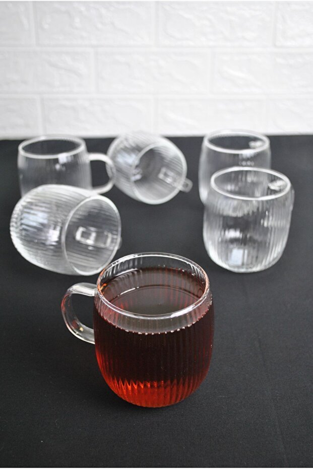 Purelegant Professional Heat - Resistant Borosilicate Glass Mugs - 6 Pack 395ml - TryAladdin