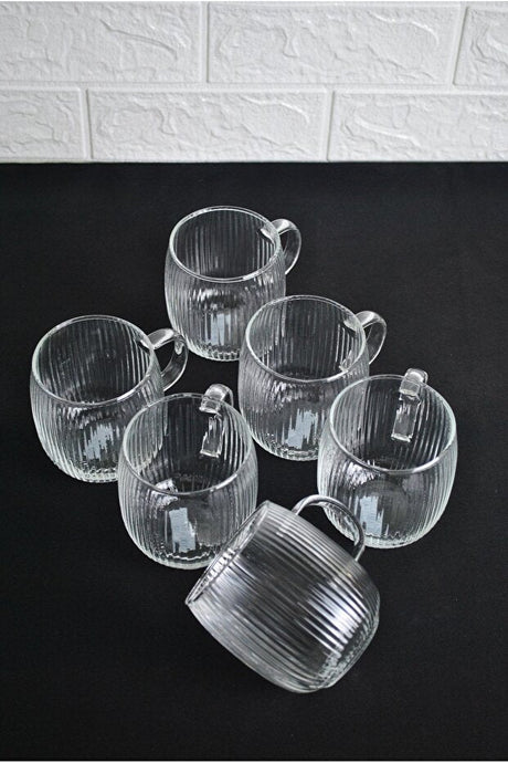 Purelegant Professional Heat - Resistant Borosilicate Glass Mugs - 6 Pack 395ml - TryAladdin