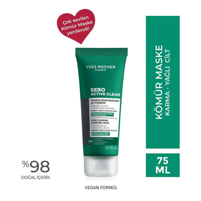 Purifying Charcoal Mask - Blackhead & Pore Minimizing with Succinic Acid - TryAladdin