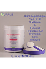 Purple Women's Formula Collagen Powder - 450g Unflavored, 13 Vitamins & 8 Minerals - TryAladdin