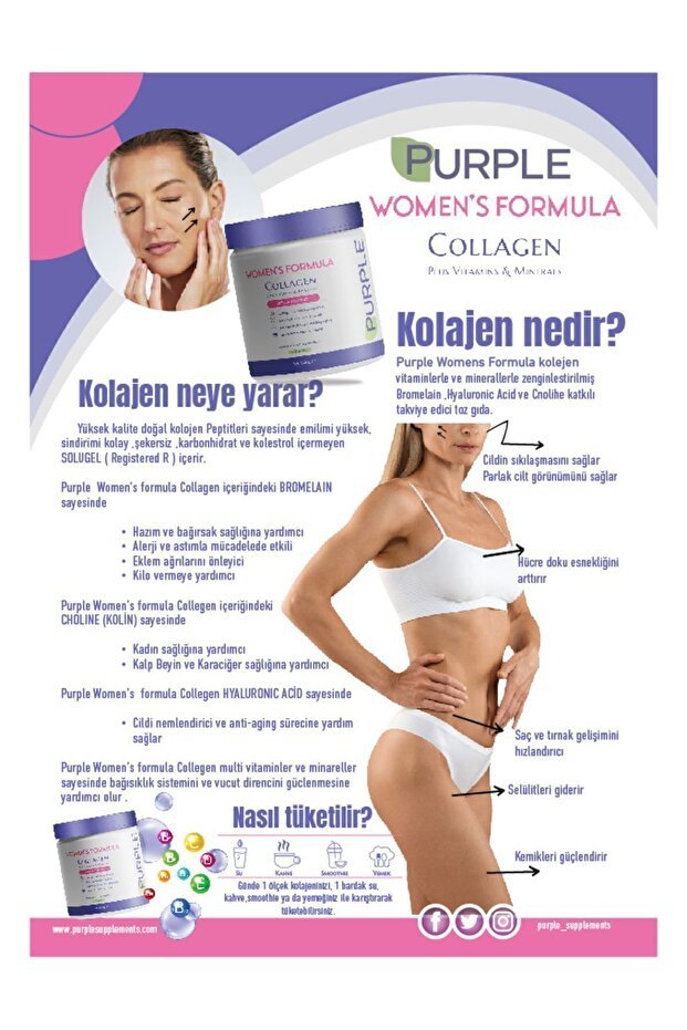 Purple Women's Formula Collagen Powder - 450g Unflavored, 13 Vitamins & 8 Minerals - TryAladdin