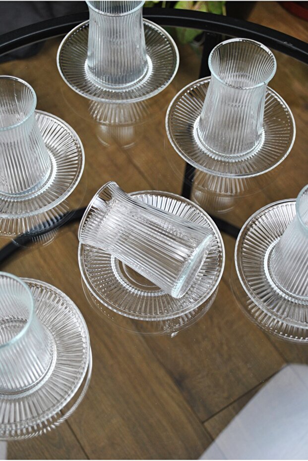 Qualitev Milano Professional Turkish Tea Glass Set - 12 Pieces - TryAladdin