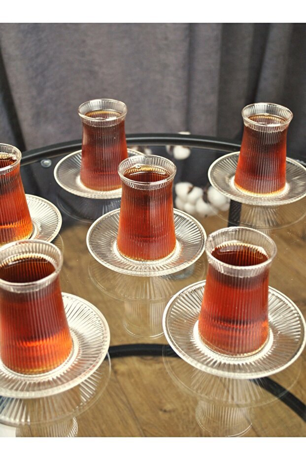 Qualitev Milano Professional Turkish Tea Glass Set - 12 Pieces - TryAladdin