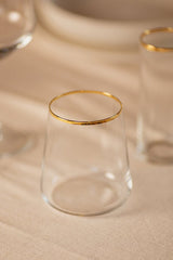 Rakle Avantgarde Gold Premium 4 - Piece Water Glass Set - 420ml - TryAladdin