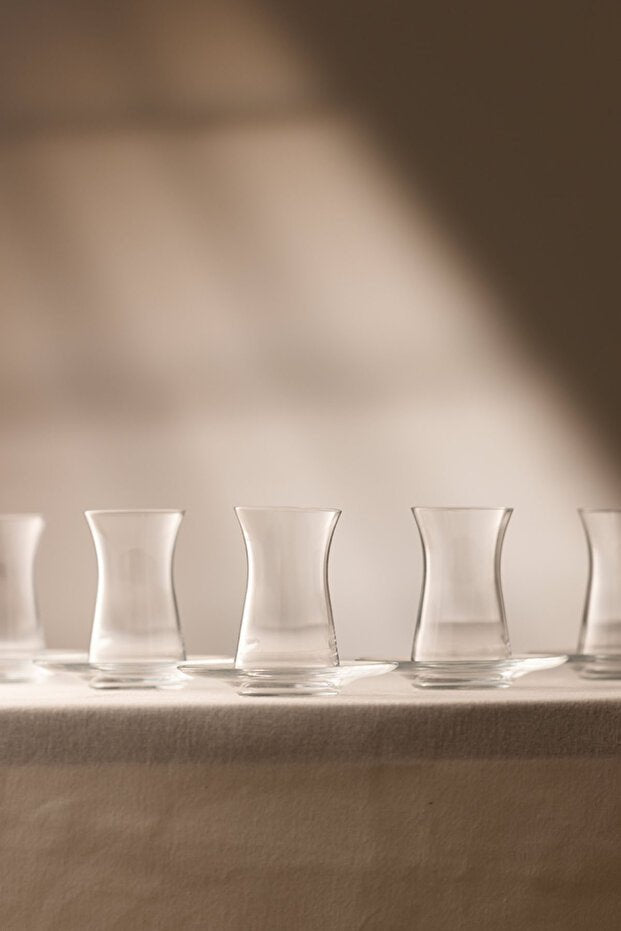 Rakle Avantgarde Professional Turkish Tea Glass Set - 12 Piece - TryAladdin