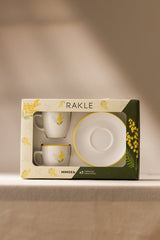 Rakle Mimoza Professional Ceramic Coffee Cup Set - 2 x 110 Cc - TryAladdin