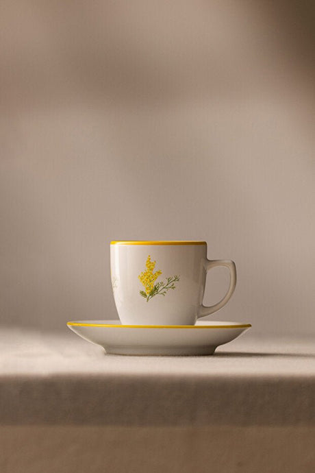 Rakle Mimoza Professional Ceramic Coffee Cup Set - 2 x 110 Cc - TryAladdin