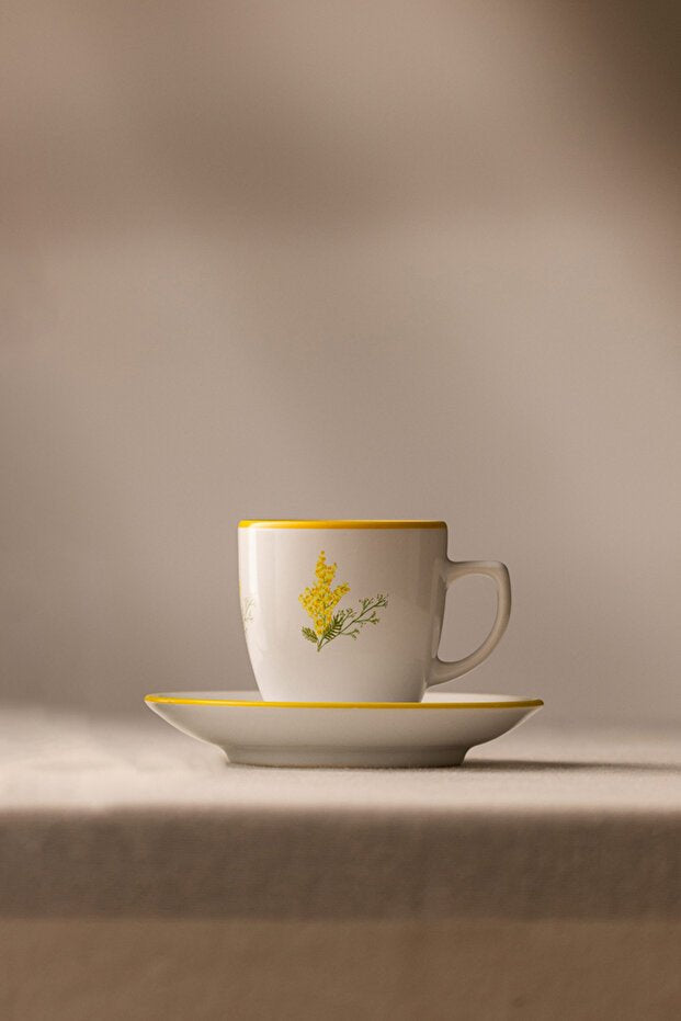 Rakle Mimoza Professional Ceramic Coffee Cup Set - 2 x 110 Cc - TryAladdin