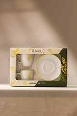 Rakle Mimoza Professional Ceramic Coffee Cup Set - 2 x 110 Cc - TryAladdin