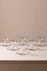 Rakle Premium Pure Black 12 - Piece Turkish Tea Set - 140ml Each - TryAladdin