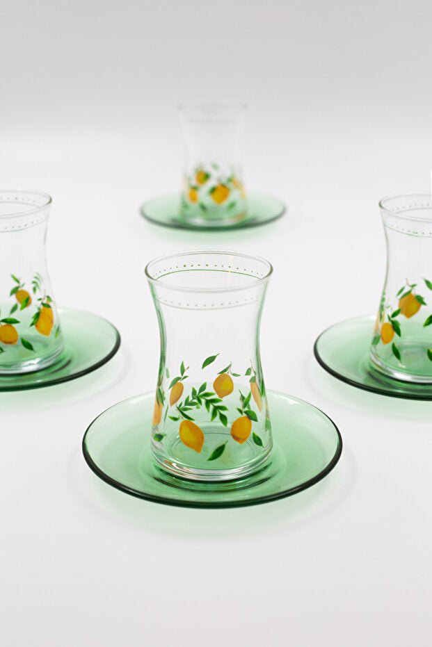 Rakle Professional Bodrum Turkish Tea Glass Set - 12 Piece - 170cc - TryAladdin