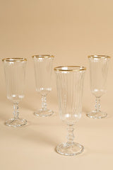 Rakle Splendid Gold Professional Turkish Coffee Serving Glasses - Set of 4, 120ml - TryAladdin
