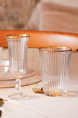 Rakle Splendid Gold Professional Turkish Coffee Serving Glasses - Set of 4, 120ml - TryAladdin