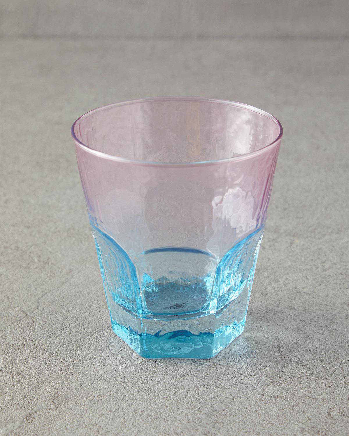 Premium Gradient Glass Tumbler Set   3 Piece Colorful
