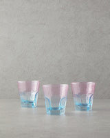 Premium Gradient Glass Tumbler Set - 3 Piece Colorful