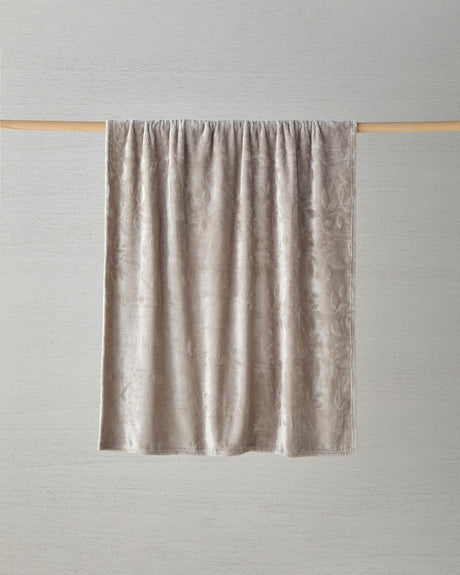 Premium Jacquard Plush TV Blanket - Beige