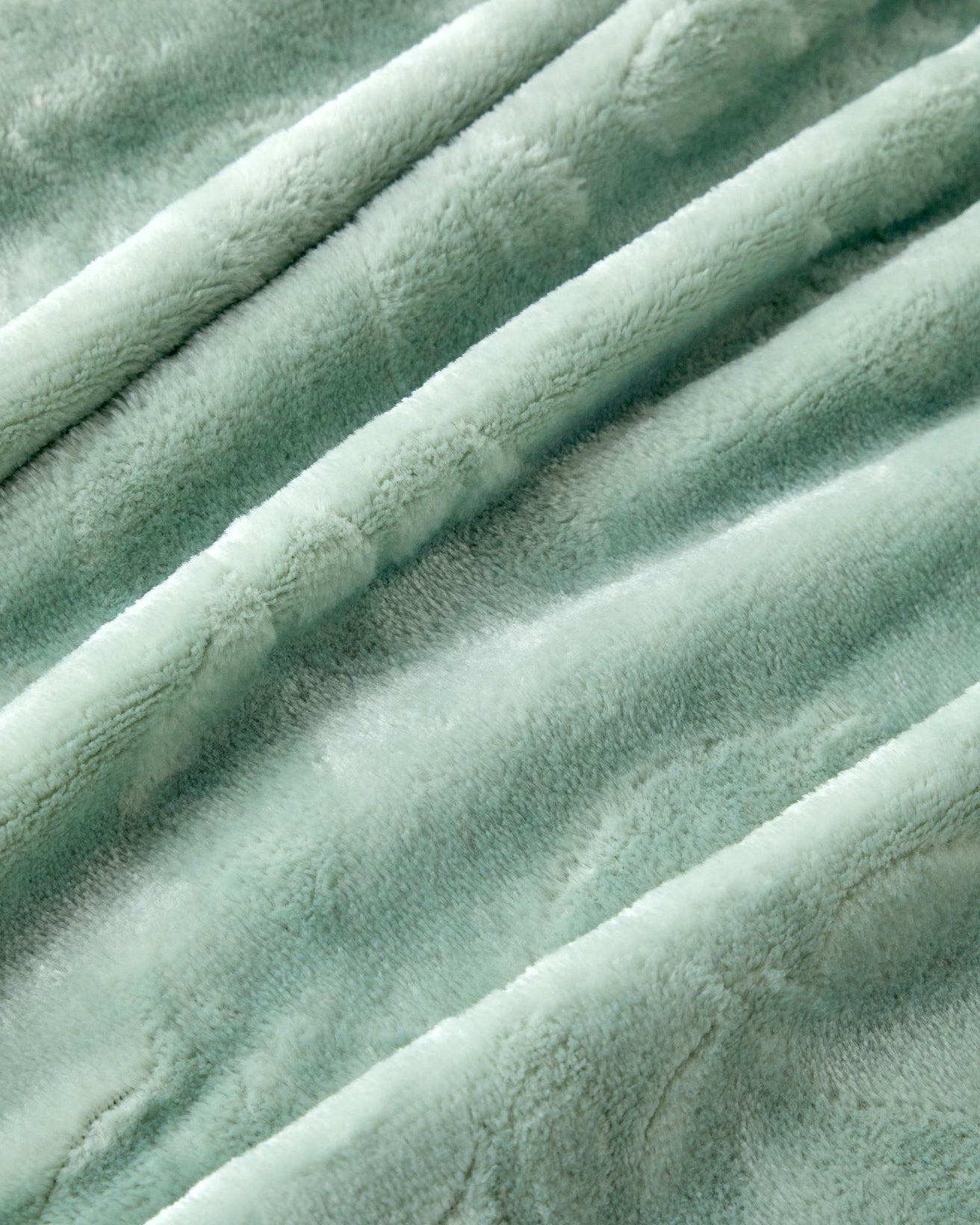 Premium Jacquard Plush Throw Blanket Sage Green