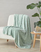 Premium-Jacquard-Plush-Throw-Blanket-Sage-Green