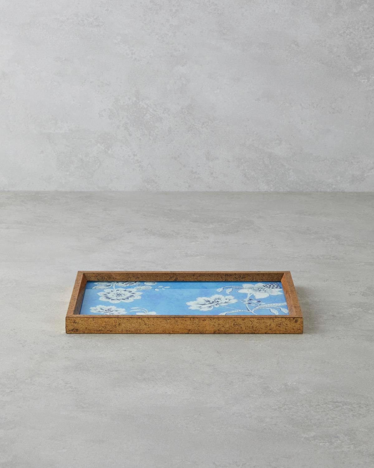 Premium Raspberry Pattern Decorative Serving Tray Blue