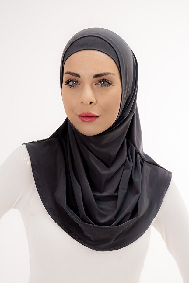 Ready - to - Wear Pleated Hijab - 50cm 2 - Piece Set - TryAladdin