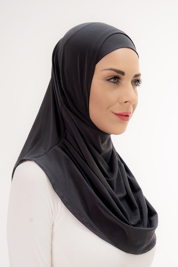 Ready - to - Wear Pleated Hijab - 50cm 2 - Piece Set - TryAladdin