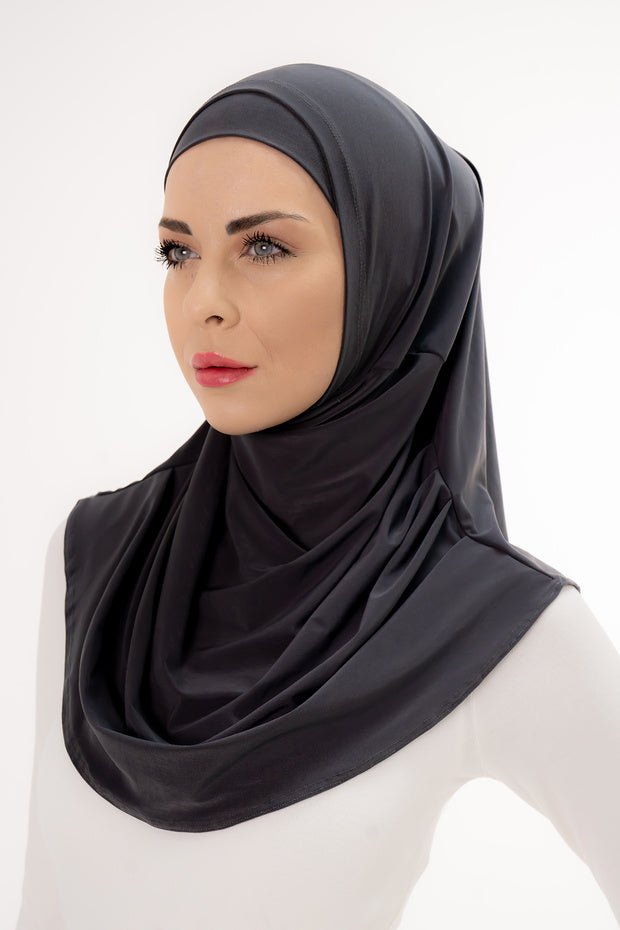 Ready - to - Wear Pleated Hijab - 50cm 2 - Piece Set - TryAladdin