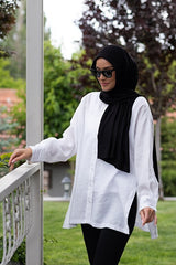 Ready Viscose Hijab - Lightweight & Practical Black Scarf - TryAladdin