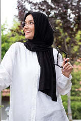 Ready Viscose Hijab - Lightweight & Practical Black Scarf - TryAladdin