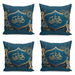 Real Homes | Happy Eid Arabic Motif Digital Printed Runner & Cushion Cover Set Real Homes Throw Pillow and Runner Set