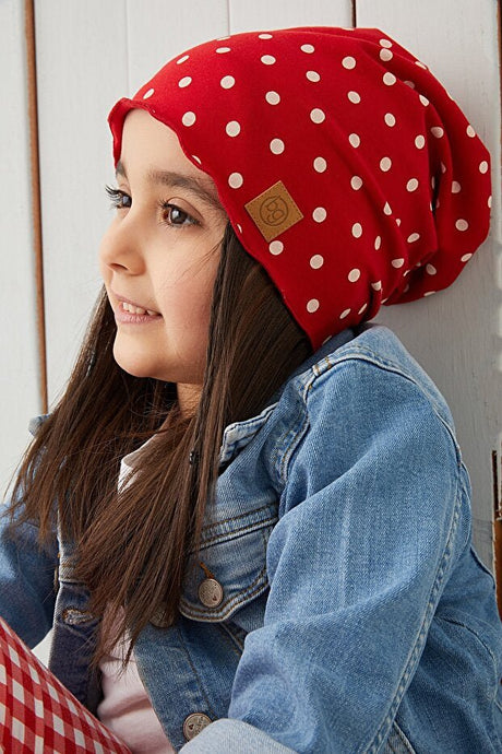 Red Polka Dot Baby Beanie Soft cotton - TryAladdin